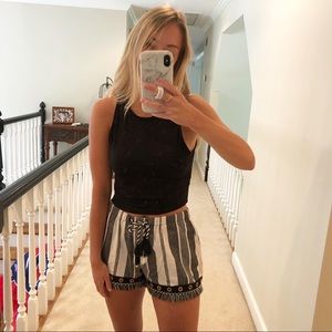 Black and white fabric shirts